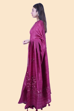 Load image into Gallery viewer, Tussar Silk with Hand Work - Maroon Color
