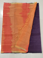 Load image into Gallery viewer, Mangalagiri Pattu Handloom Plain Saree with Contrast Pallu &amp; Blouse
