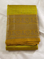 Load image into Gallery viewer, Mangalagiri handloom Pattu checks saree with extra digital print organza blouse piece
